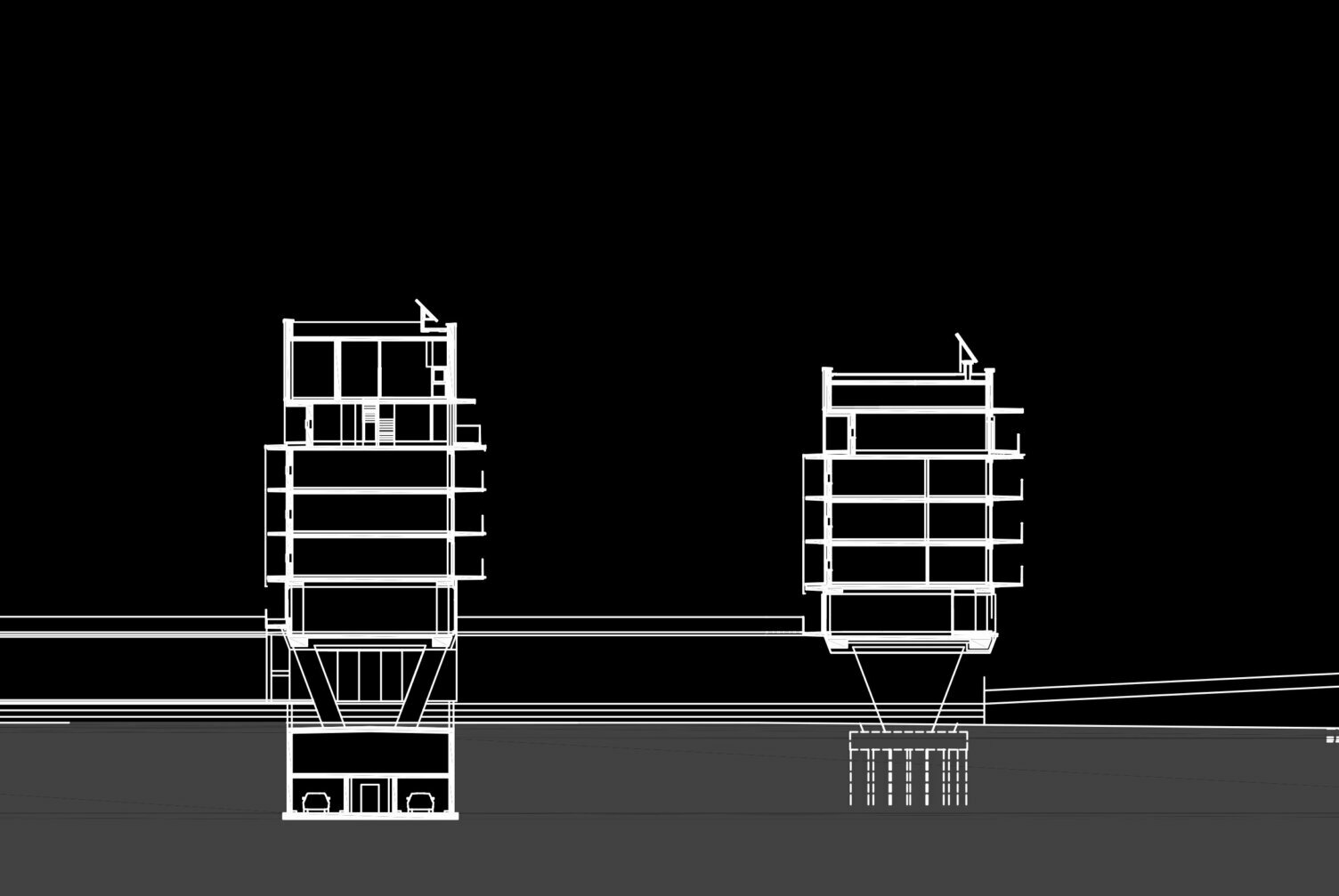 Markus Pernthaler Architekten - Messequartier - Schnitt