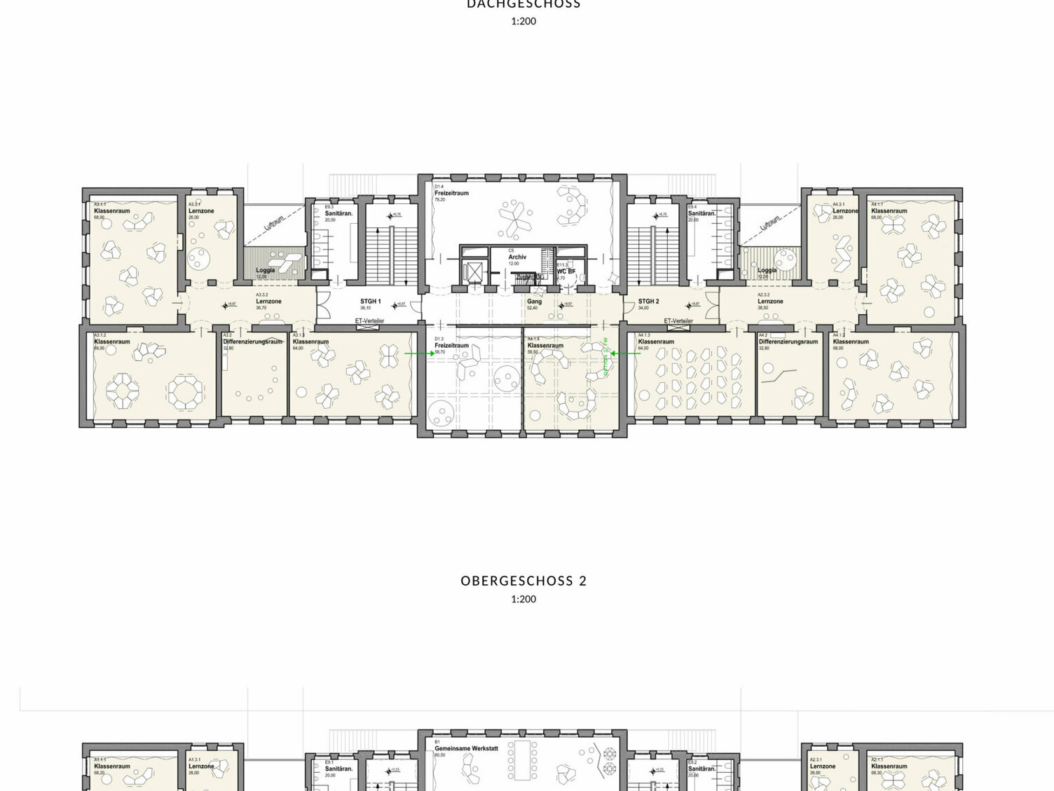 Markus Pernthaler Architekten -Wettbewerb_Richard-Wagner-Schule -Villach- Plan © MPA