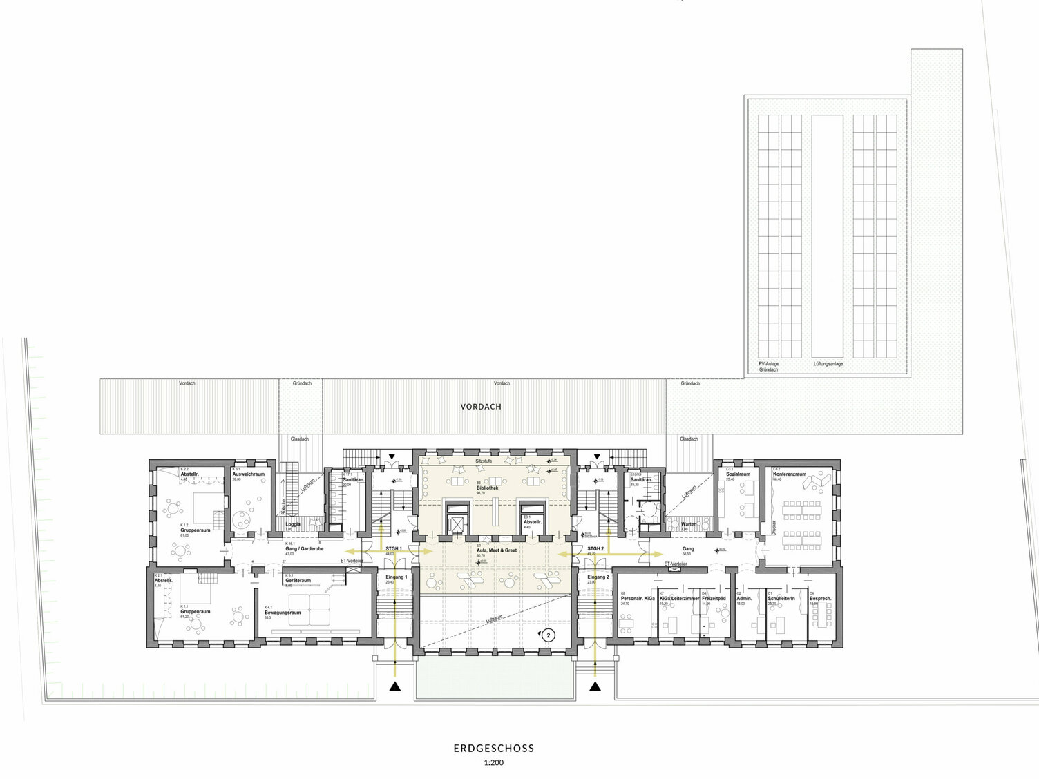 Markus Pernthaler Architekten -Wettbewerb_Richard-Wagner-Schule -Villach- Plan © MPA