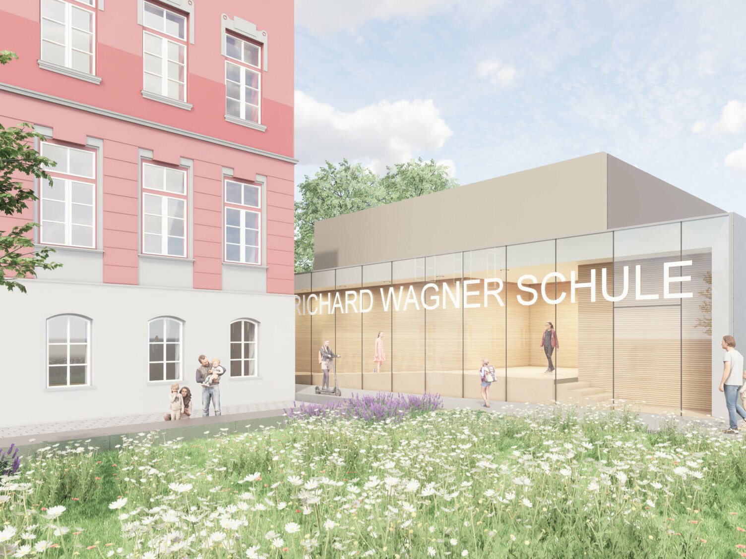 Markus Pernthaler Architekten -Wettbewerb_Richard-Wagner-Schule -Villach- Render © MPA