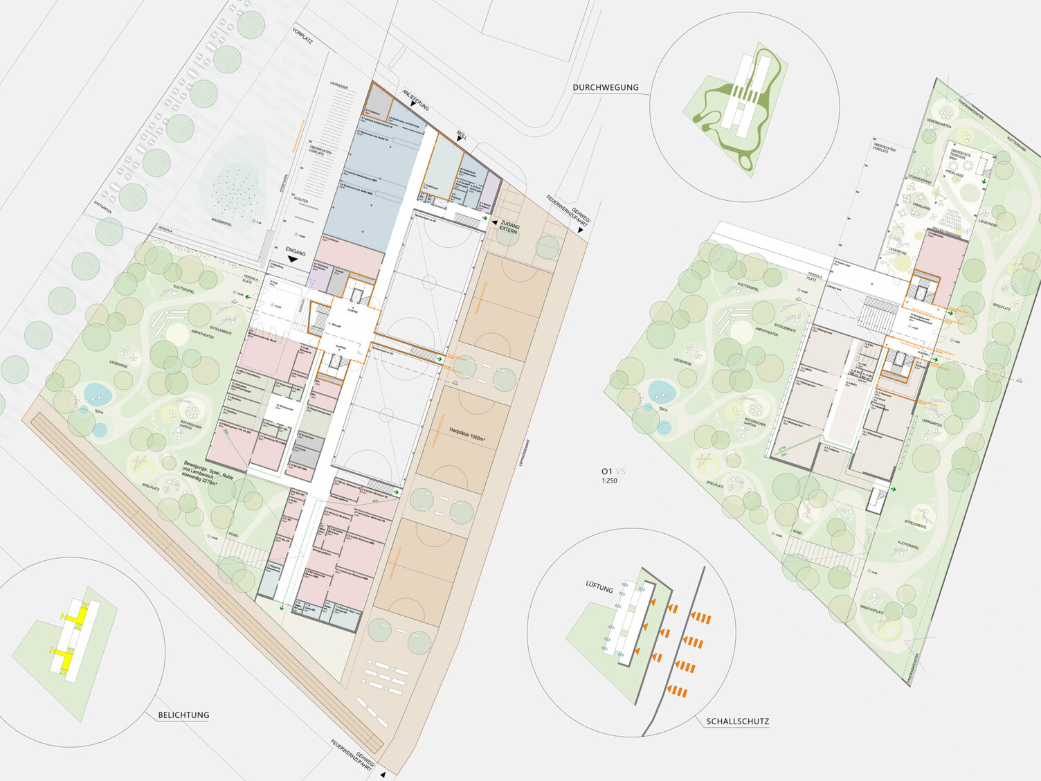 Markus Pernthaler Architekten -NMS-Leopold-Kohl-Strasse - Plan © MPA