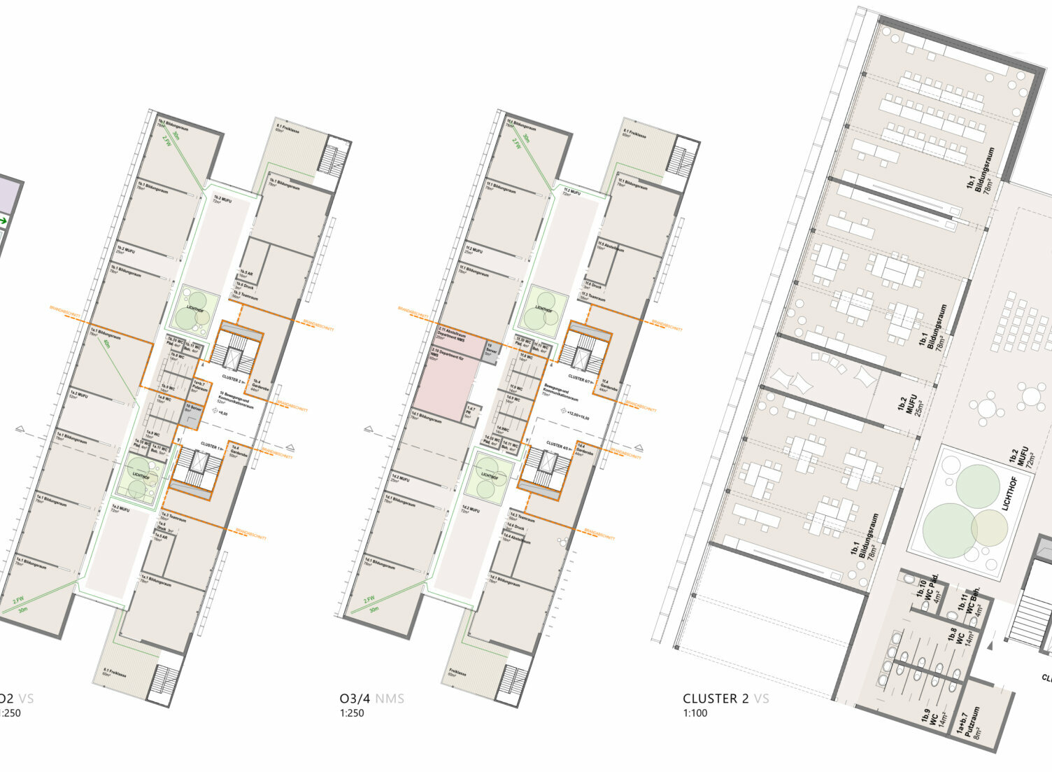 Markus Pernthaler Architekten -NMS-Leopold-Kohl-Strasse - Plan © MPA