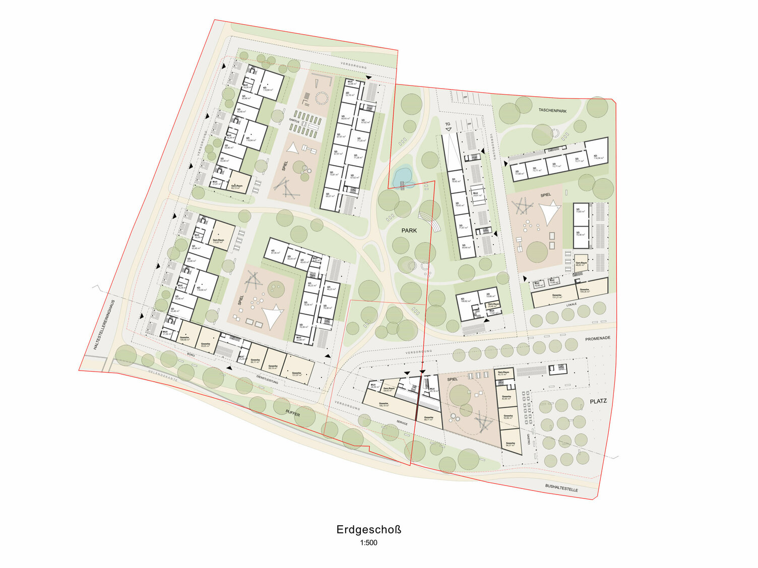 Markus Pernthaler Architekten -Wettbewerb-Quartier18-18a -Plan © MPA