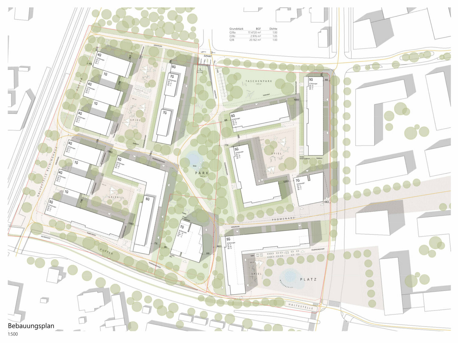 Markus Pernthaler Architekten -Wettbewerb-Quartier18-18a -Plan © MPA