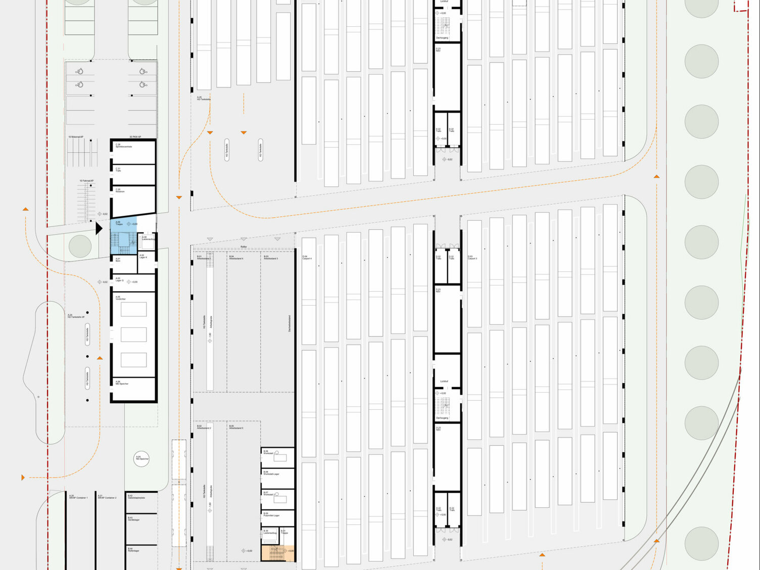 Markus Pernthaler Architekten - Busbetriebshof - Graz - Plan © MPA
