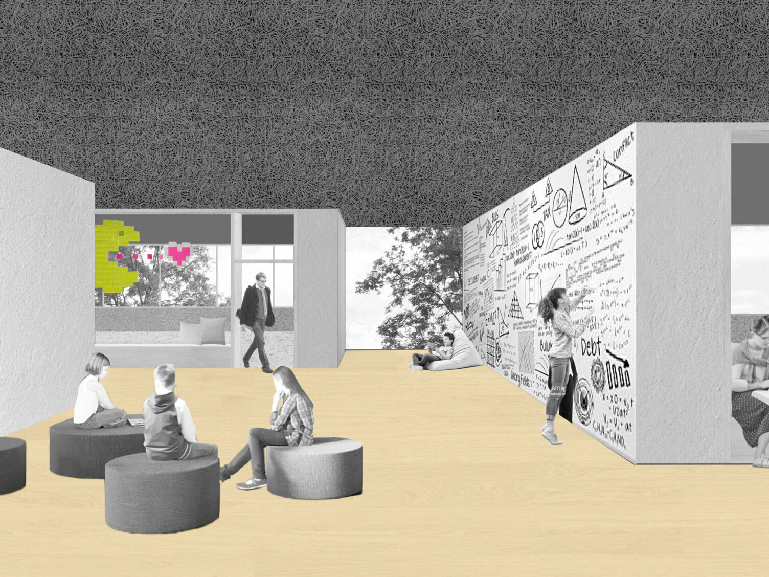 Markus Pernthaler Architekten -Wettbewerb_Sport_MS_Graz - Render © MPA