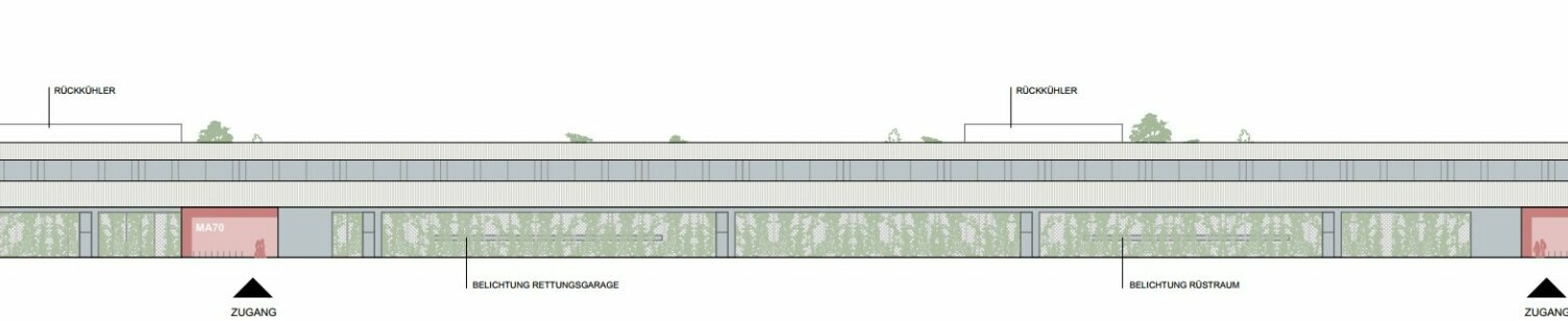 Markus Pernthaler Architekten - Wettbewerb Einsatzkräftestützpunkt Aspern - © MPA