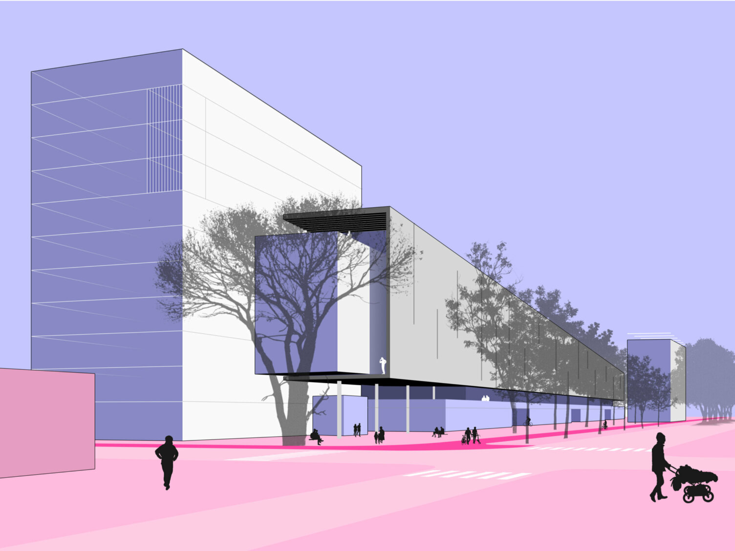 Markus Pernthaler Architekten - Wettbewerb ÖBB Areal Ostbahnhof - Render © MPA